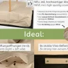 needs&wants® Sandkasten mit Dach Sitzbank und Boden Vlies-Folie, mit Abdeckung Oxford 600D, Sandkiste Holz rechteckig mit Bänken Outdoor Garten Kinder UV-Sonnenschutz, 113x113x113 cm, gelb weiß braun