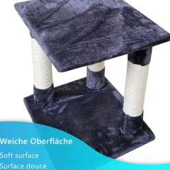 NYVI Katzen Kratzbaum Trient 85 cm groß anthrazit - Deluxe Mini Katzenbaum