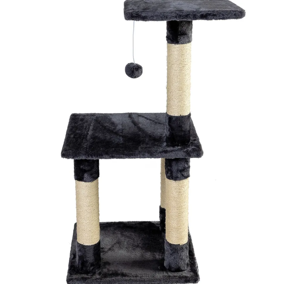 NYVI Katzen Kratzbaum Trient 85 cm groß anthrazit - Deluxe Mini Katzenbaum