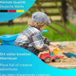 NYVI Kinder Sandkasten NYVIKids Torino 90x90 cm - Sandkasten mit Innenfolie