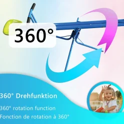 NYVI Kinderwippe NYVIKidz 360 - Outdoor Wippe für Kinder - Metallrahmen, 360 Grad Drehung, Dämpfer unter Sitzen