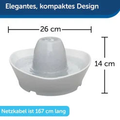 PetSafe Keramik-Trinkbrunnen Streamside für Haustiere, 1,8 L