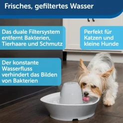 PetSafe Keramik-Trinkbrunnen Streamside für Haustiere, 1,8 L