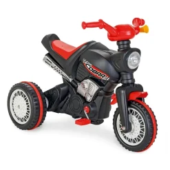 Pilsan Dreirad Cobra 07323 Motorrad-Design, Tröte am Lenker, Pedale, ab 3 Jahre schwarz