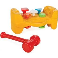 Pilsan 03272 Hammerspiel ab 10 Monate, Motorikspiel, bunte Formen, Hammer