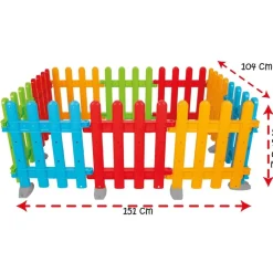 Pilsan Kunststoff Spielzaun Multi 06226 Laufgitter, 10 Elemente á 51 x 4 x 54 cm bunt