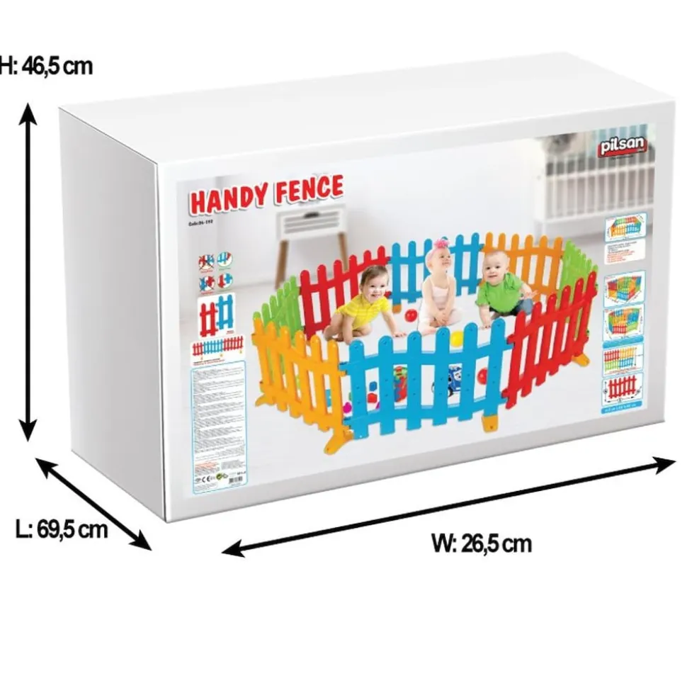 Pilsan Spielzaun, Plastikzaun, Laufgitter 06192, 8 Elemente 68 x 44 x 3 cm