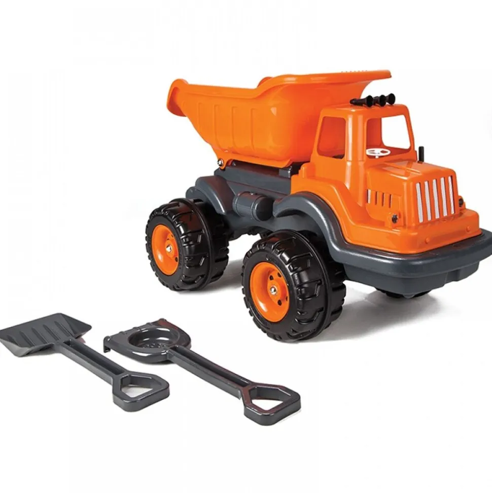 Pilsan 06607 Spielzeug Muldenkipper, Tragkraft max. 5 kg, Spielspaß ab 3 Jahren orange