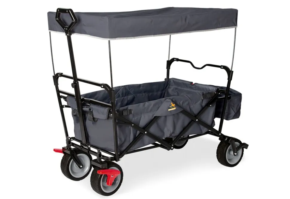 Pinolino Klappbollerwagen 'Paxi dlx' mit Bremse, anthrazit