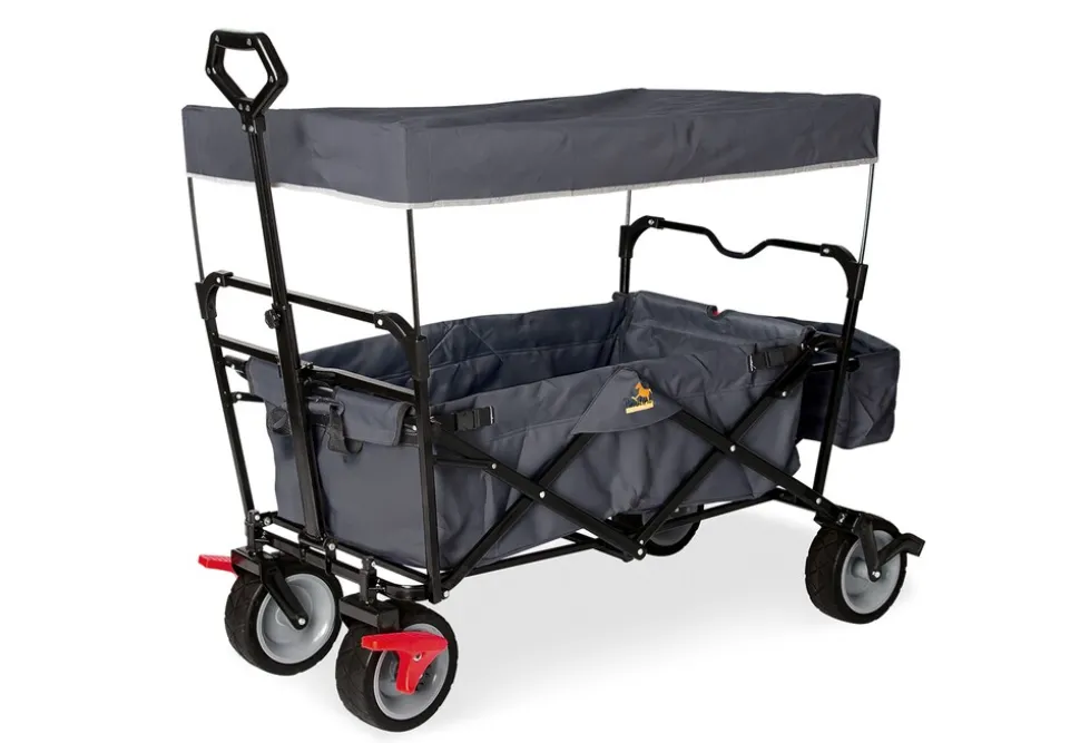 Pinolino Klappbollerwagen 'Paxi dlx' mit Bremse, anthrazit