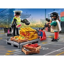 Playmobil Zollkontrolle mit Schwerlastpalette