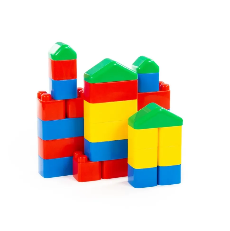 Polesie Bausteine-Set 28 Teile 61782 Bausteine zum Stecken im Beutel ab 1 Jahr bunt