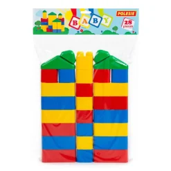 Polesie Bausteine-Set 28 Teile 61782 Bausteine zum Stecken im Beutel ab 1 Jahr bunt