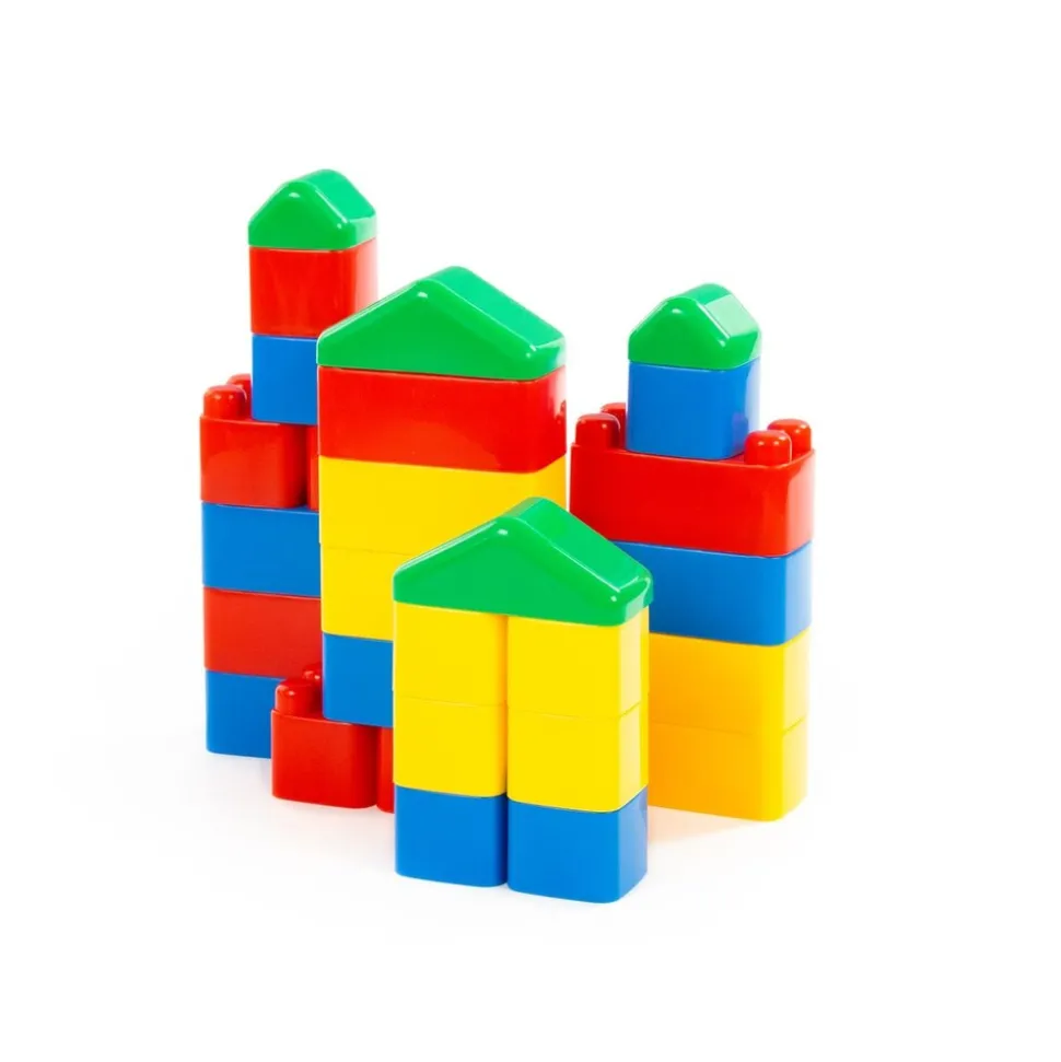 Polesie Bausteine-Set 28 Teile 61782 Bausteine zum Stecken im Beutel ab 1 Jahr bunt