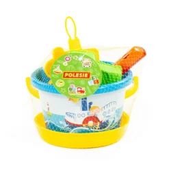 Polesie Sandspielzeug-Set 3543 Eimer, Sieb, Schaufel, Formen, Rechen, 6-teilig bunt