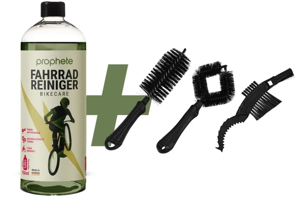 Prophete E-Bike Reiniger SET 750ml Reiniger und drei Bürsten