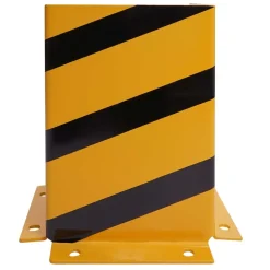 Rammschutz MCW-J50, Anfahrschutz Eckschutz, mit Bolzenanker Metall U-Form 40x30x25cm gelb-schwarz