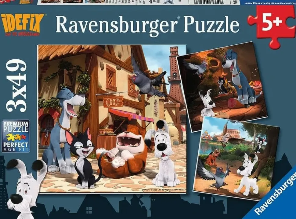 Ravensburger - Idefix und seine tierischen Freunde, 3 x 49 Teile