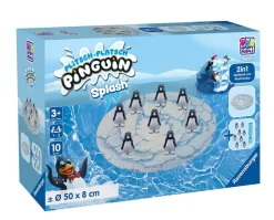 Ravensburger SOS der Eisberg wackelt Plitsch Platsch Pinguin Geschicklichkeitsspiel mit 8 Pinguinen und Wasserspritze