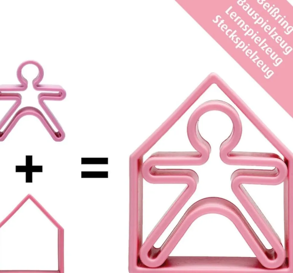 reer Spielbeißring 1x KID + 1x HOUSE, pink