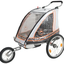 Regenüberzug für Zweisitzer-Kinderanhänger mit Dualfunktion