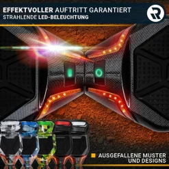 ROBWAY X2 Offroad-Hoverboard fürs Gelände, Erwachsene und Kinder, 8,5 Zoll, App, Bluetooth, 700 Watt (Navy Camo 2.0, Offroad)