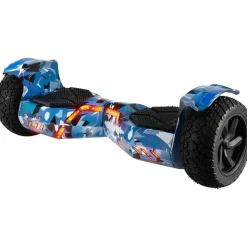 ROBWAY X2 Offroad-Hoverboard fürs Gelände, Erwachsene und Kinder, 8,5 Zoll, App, Bluetooth, 700 Watt (Navy Camo 2.0, Offroad)