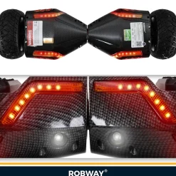 ROBWAY X2 Offroad-Hoverboard fürs Gelände, Erwachsene und Kinder, 8,5 Zoll, App, Bluetooth, 700 Watt (Navy Camo 2.0, Offroad)