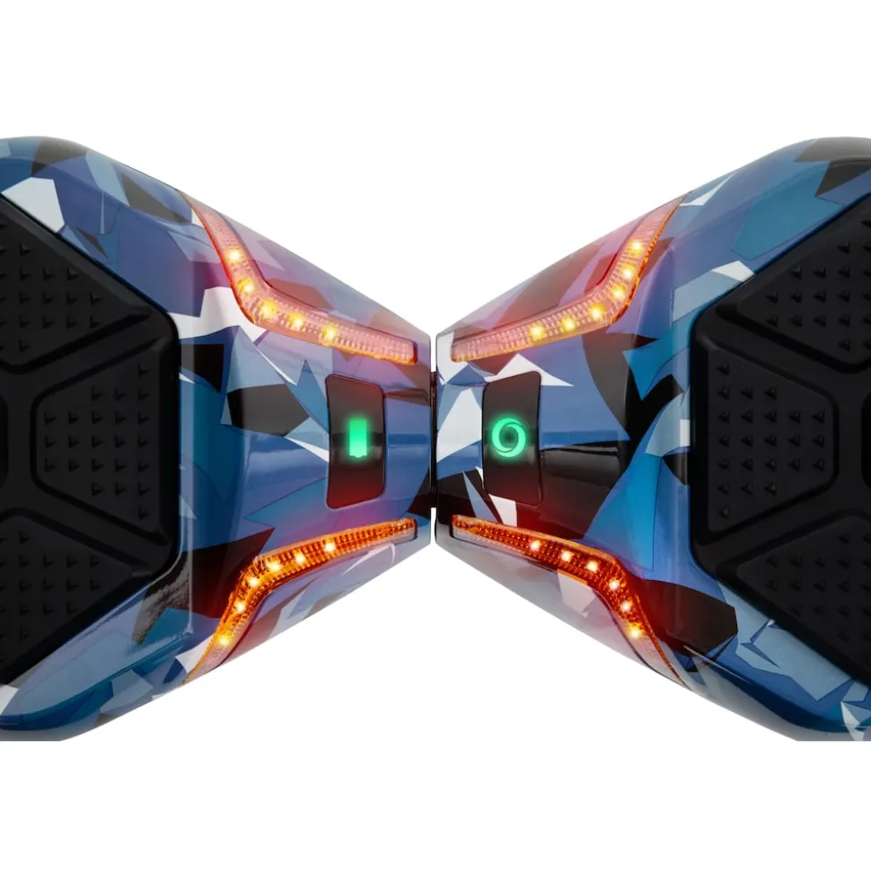 ROBWAY X2 Offroad-Hoverboard fürs Gelände, Erwachsene und Kinder, 8,5 Zoll, App, Bluetooth, 700 Watt (Navy Camo 2.0, Offroad)