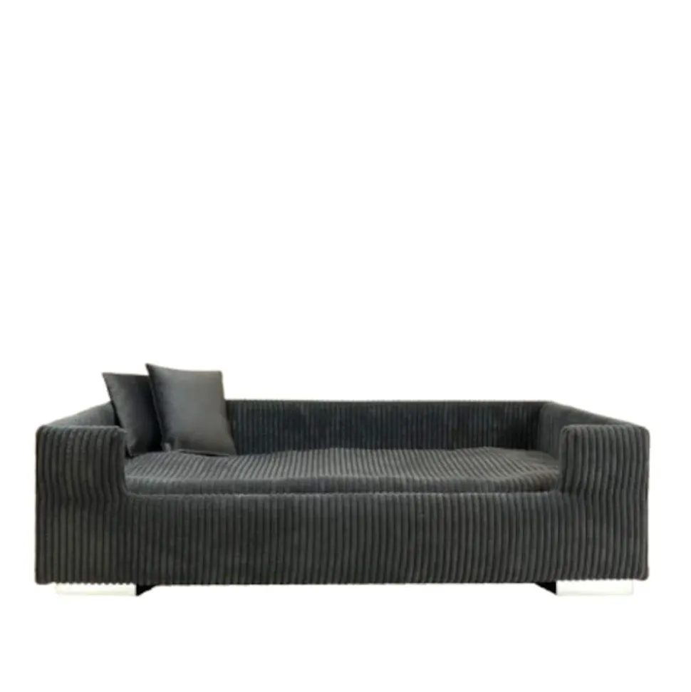 Rohrschneider Hundesofa gepolstert Cord breit beige