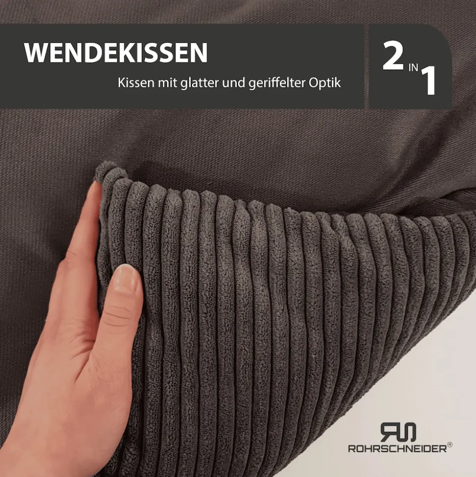 Rohrschneider Hundesofa gepolstert Cord breit beige