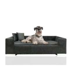 Rohrschneider Hundesofa gepolstert Cord breit beige