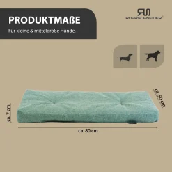 Rohrschneider Tierkissen Gr. 2 Polsterstoff Türkis + faltbarer Reisenapf