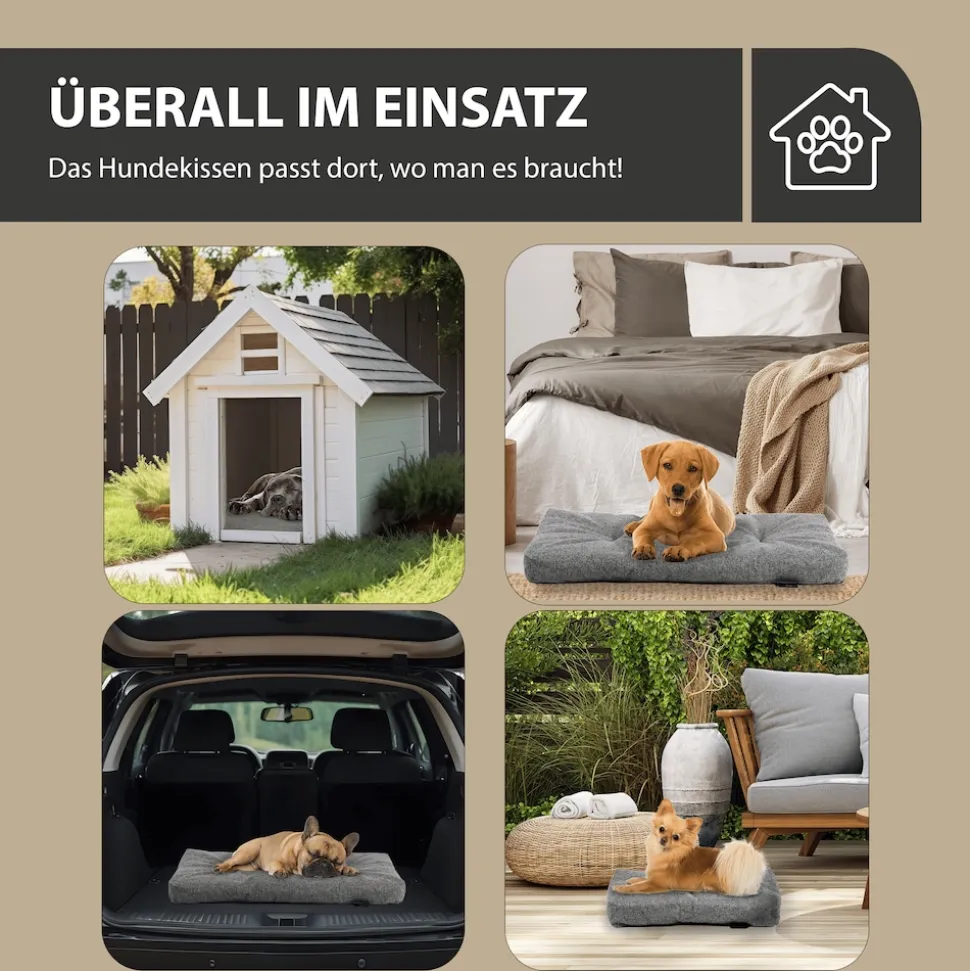 Rohrschneider Tierkissen Gr. 2 Polsterstoff Türkis + faltbarer Reisenapf