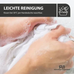 Rohrschneider Wandmulde geflammt+ Kissen mit Füllung Cord breit taupe