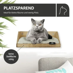 Rohrschneider Wandmulde geflammt+ Kissen mit Füllung Cord breit taupe