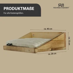 Rohrschneider Wandmulde geflammt+ Kissen mit Füllung Cord Deluxe beige