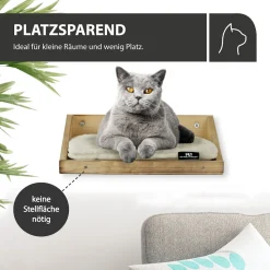 Rohrschneider Wandmulde geflammt+ Kissen mit Füllung Cord Deluxe beige