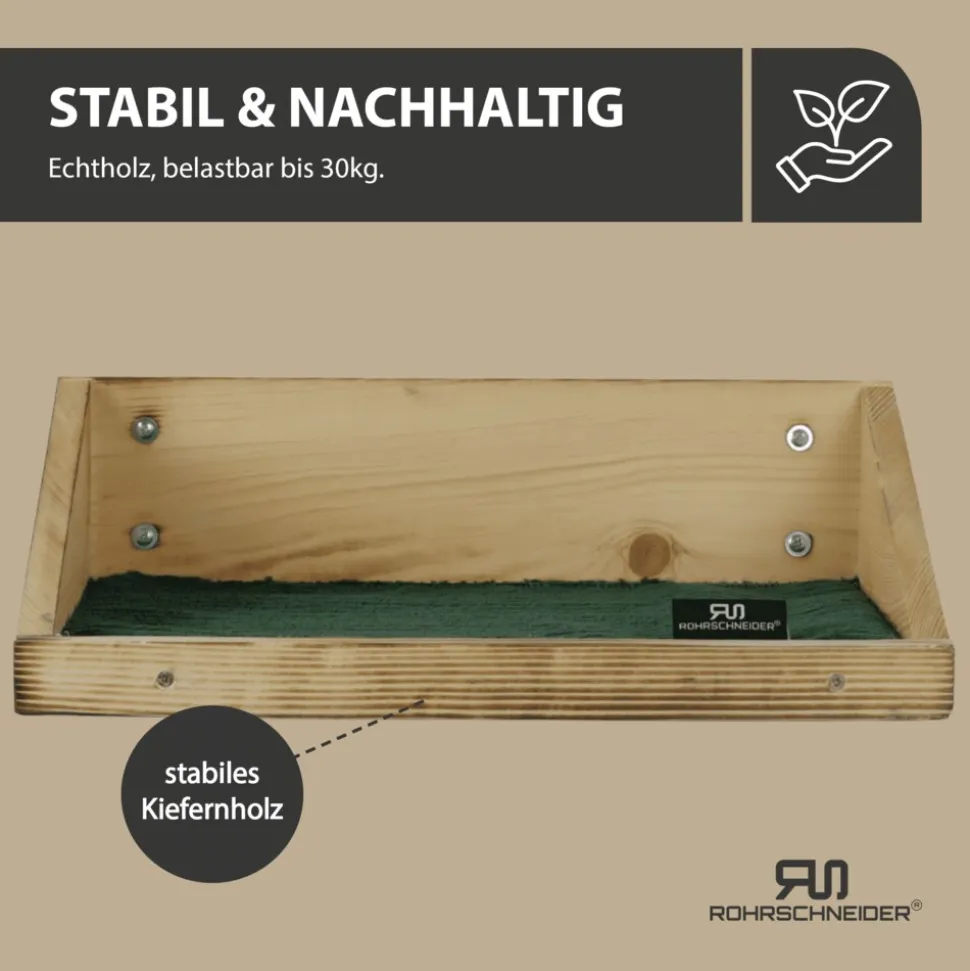 Rohrschneider Wandmulde geflammt+ Stoffeinlage Cord breit taupe