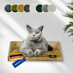 Rohrschneider Wandmulde geflammt + Kissen mit Füllung Samt fresh senf