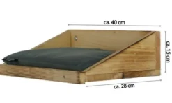 Rohrschneider Wandmulde geflammt + Kissen mit Füllung Samt fresh senf