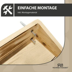 Rohrschneider Wandmulde geflammt+ Stoffeinlage Cord Deluxe in verschiedenen Farben