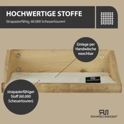 Rohrschneider Wandmulde geflammt+ Stoffeinlage Cord Deluxe in verschiedenen Farben