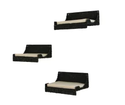 Rohrschneider Wandmulde Seegras schwarz 3er Set