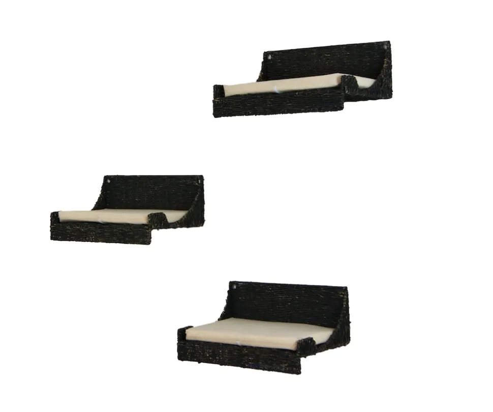 Rohrschneider Wandmulde Seegras schwarz 3er Set