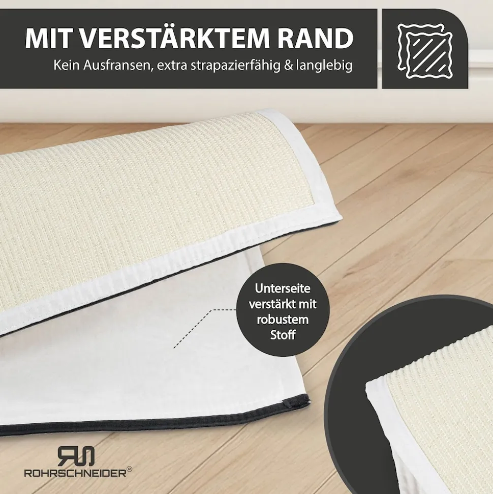 Rohrschneider XXL Kratzbaum FRIEDA – Kratztonne XXL | austauschbare Kratzmatten | stabil | extra breite Säule | Cord-Bezug waschbar | Kratzbaum für große, mittlere und kleine Katzen | Cord