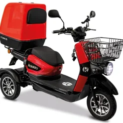 Rolektro, E-Carrier 25 V.3 Lithium, Rot, mit XXL-Koffer, 60V-32,5Ah Akku, 1000 Watt
