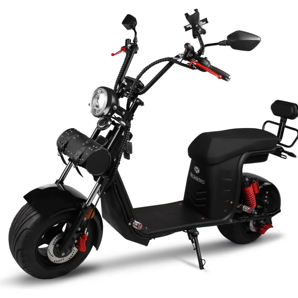 Rolektro Elektroroller E-Chopper 45 km/h mit zwei Akkus