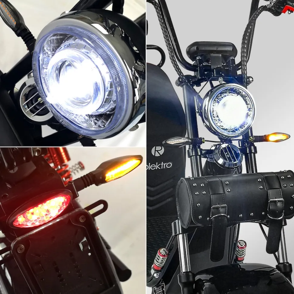 Rolektro Elektroroller E-Chopper 45 km/h mit zwei Akkus