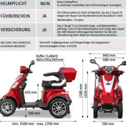 Rolektro E-Quad 15, Rot